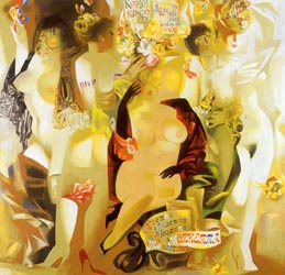 "Contest Of Beauty"
oil on canvas 150
õ 150 1996