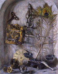 "Still Life With
A Peacock Feather"
oil on cardboard
61 õ 58 1976