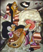 Composition with birds. 1995. Batique.