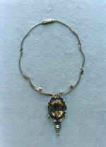 Necklace "Happiness". 1979. Silver, citrin.