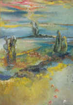 Footprints. 66,5�47. MDF, oil.1998. 