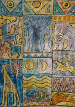 �Tassilin-Adger� paper, pastel, ink 80*60cm 	1998