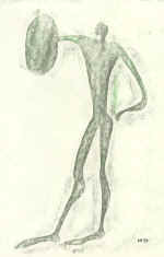 "Warriors" Series. Paper, pencil, wax pencil, 31�19, 1997.Author's property