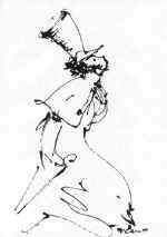 From "Pushkin" Series. Paper, nitroenamel, 19x19. 1999. Author's property