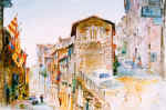 View of Italy. Assisi. Paper, water colors. 20�31 1997