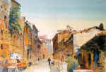 View of Italy. Assisi. Col. paper, water colors, whiting. 21�29 1997