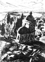 "The old chantry".1992. Lithograph.