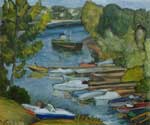 On the Sylva River. MDF, oil. 38,5�32.