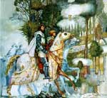 "Searching for Grail" 1998, oil,  55�60 cm 