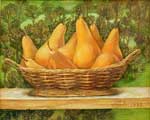 "Basket with pears"  1999, oil, 40�50 cm