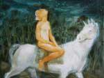"The night pray (2)"  2000, oil, 43�58 cm