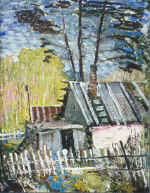 "Cooper's House", cardboard, oil, 50�39, 1986.