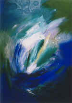 "Blue Sea", canvas, oil, 84�60, 1999.
