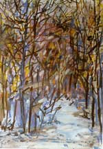 "Winter Study". Paper, mixed technique.70�60 1997