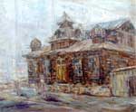 "House on Malyshev St.". Canvas, oil. 50�60