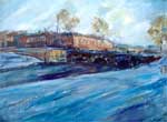 Ekaterinburg. "The Old Bridge". Canvas, oil. 40�55 