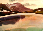 " Mountain lake�". 1984. Aquarelle.