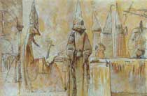 Ascetic Theatre, 1998, 40�60 Paper, mixed technique. Theatre of All Times and People Cycle