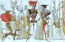 Gothic Theatre, 1998, 40�60 Paper, mixed technique. Theatre of All Times and People Cycle