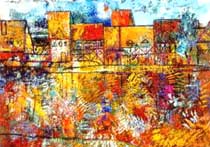 Bamberg, 1999, 50�70, Oil on canvas, Cycle City. Color. Image.