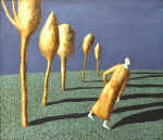 Charing your own shadow. 1995. 79x69. Canvas., oil.