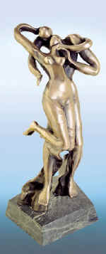 "Song of Songs". Bronze, serpentine, 1996, 42�21�19