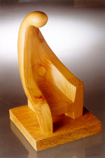 Chair #1 - 2001 from the "Centaurs" series. Cedar, oak 25.5�15.0�16.3