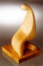Chair #4 - 2001 from the "Centaurs" series. Cedar, oak 27,0�15.0�15.9